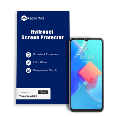 Tecno Spark 8C Compatible Premium Hydrogel Screen Protector With Full Coverage Ultra HD
